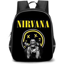 Nirvana Backpack StudentPack - Nirvana Poster Grayscale Black Background