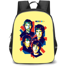 OASIS Backpack StudentPack - OASIS Band Member Wpap Art On Yellow Background