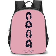 Pink Floyd Backpack StudentPack - Pink Floyd Band Member Vector Art On Pink Background