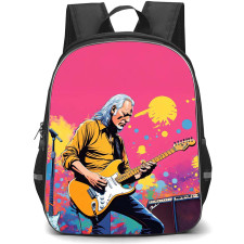 Pink Floyd David Gilmour Backpack StudentPack - Pink Floyd David Gilmour Playing Guitar Comic Art Poster