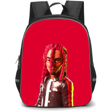 Playboi Carti Backpack StudentPack - Playboi Carti 3D NFT Art On Red Background