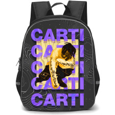 Playboi Carti Backpack StudentPack - Playboi Carti Sitting On Purple Word Art Poster