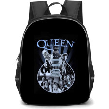 Queen Backpack StudentPack - The Queen Grayscale Inside Guitar Black Background