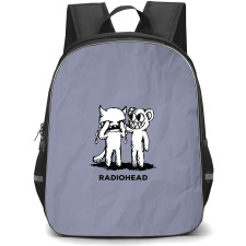 Radiohead Backpack StudentPack - Radiohead Cartoon Art Poster