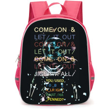Radiohead Backpack StudentPack - Radiohead Lyrics On Black Background