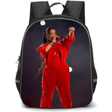 Rihanna Backpack StudentPack - Rihanna Wears Red Dress And To Perform Lift Me Up At The Oscar Poster