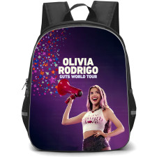 Olivia Rodrigo Backpack School Bag StudentPack - Olivia Rodrigo Guts World Tour Megaphone Pop Concert Poster
