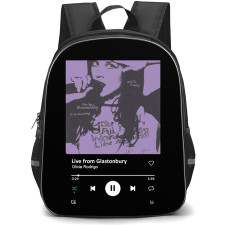 Olivia Rodrigo Backpack School Bag StudentPack - Olivia Rodrigo Live From Glastonbury Album Cover Spotify Library Poster