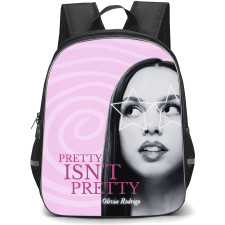 Olivia Rodrigo Backpack School Bag StudentPack - Olivia Rodrigo Pretty Isnt Pretty Star Eye Pink Aesthetic Quote Poster