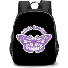 Olivia Rodrigo Backpack School Bag StudentPack - Olivia Rodrigo Purple Butterfly Logo Sticker