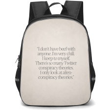 Olivia Rodrigo Backpack School Bag StudentPack - Olivia Rodrigo Rolling Stone Quotes I Don't Have Beef Poster