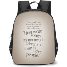 Olivia Rodrigo Backpack School Bag StudentPack - Olivia Rodrigo Rolling Stone Quotes I Just Write Song Poster