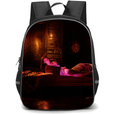 Olivia Rodrigo Backpack School Bag StudentPack - Olivia Rodrigo Red Lighting Bedroom Aesthetic Laptop Scene Poster