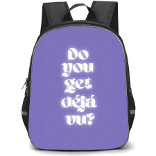 Olivia Rodrigo Backpack StudentPack - Olivia Rodrigo Song Lyrics Do You Get Deja Vu On Purple Background
