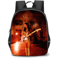 Olivia Rodrigo Backpack School Bag StudentPack - Olivia Rodrigo On Set Of MV Drop Dead Holds Guitar Poster