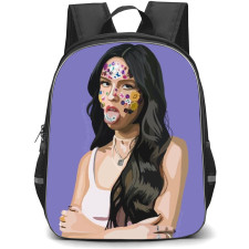 Olivia Rodrigo Backpack StudentPack - Olivia Rodrigo Tongue And Face Covered With Sticker Illustration Sticker Art