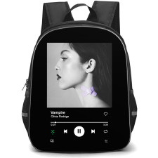 Olivia Rodrigo Backpack School Bag StudentPack - Olivia Rodrigo Vampire Song Spotify Library Poster