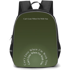 SZA Backpack StudentPack - SZA Cant Lose When I Am With You Lyrics On Green Background