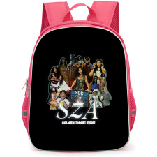 SZA Backpack StudentPack - SZA Solana Imani Rowe Collage Sticker On Black Background