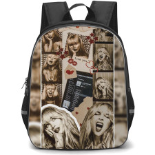 Sabrina Carpenter Backpack StudentPack - Sabrina Carpenter Grayscale Retro Collage