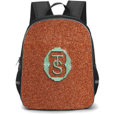 Taylor Swift Backpack School Bag StudentPack - The Life Of Show Girl TS Logo Brown Sandy Background