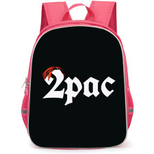 Tupac Shakur Backpack StudentPack - Tupac Shakur 2Pac Logo On Black Background
