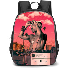 Tupac Shakur Backpack StudentPack - Tupac Shakur California Love Song Playlist Poster