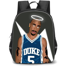 Tupac Shakur Backpack StudentPack - Tupac Shakur In Duke 5 Jersey Illustration Art Poster