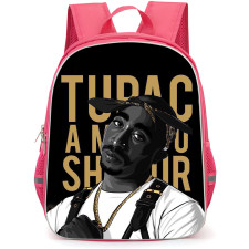 Tupac Shakur Backpack StudentPack - Tupac Shakur Grayscale Illustration Art On Word Art Background