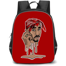 Tupac Shakur Backpack StudentPack - Tupac Shakur Melting Illustration Sticker