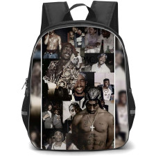 Tupac Shakur Backpack StudentPack - Tupac Shakur Retro Collage Poster