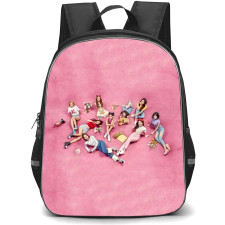 Twice Backpack StudentPack - Twice Girls Sitting On Pink Background