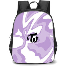 Twice Backpack StudentPack - Twice Logo On Purple Gradient Background