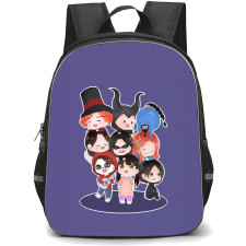 Twice Backpack StudentPack - Twice Member Cartoon Art On Purple Background