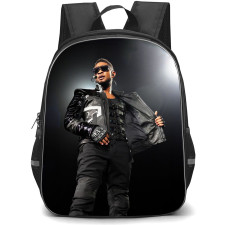 Usher Backpack StudentPack - Usher Wears Black Outfit In A Concert Poster