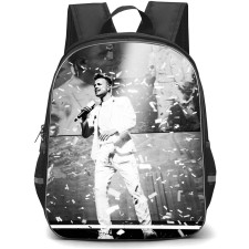 Westlife Nicky Byrne Backpack StudentPack - Nicky Byrne Wears White Suite In A Concert GrayscalePoster