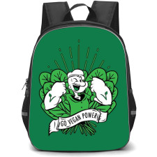 Popeye Backpack StudentPack - Popeye Go Vegan Power Green Art