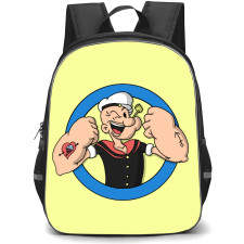 Popeye Backpack StudentPack - Popeye Happy Portrait Blue Circle Background