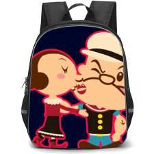 Popeye Backpack StudentPack - Popeye Kissed Bye Olive Chibi Art