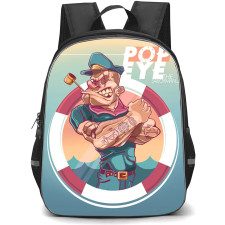 Popeye Backpack StudentPack - Popeye The Sailorman Grumpy Illustration