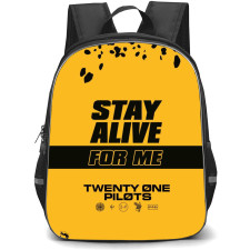Pop Star Twenty One Pilots Backpack StudentPack - Stay Alive For Me Quote