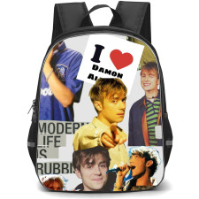 Pop Star Blur Backpack StudentPack - Damon Albarn I Love Damon Collage