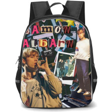Pop Star Blur Backpack StudentPack - Damon Albarn Side Portrait Collage Retro Art
