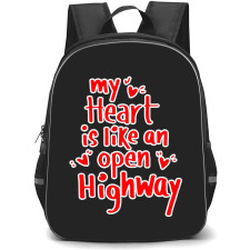 Bon Jovi Backpack StudentPack - Bon Jovi My Heart Is Like Red Typography Sticker
