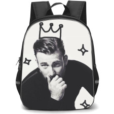 Pop Star Chris Evans Backpack StudentPack - Chris Evans Grayscale Crown Portrait