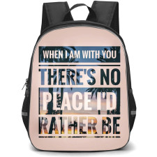 Pop Star Clean Bandit Backpack StudentPack - Peach Word Art