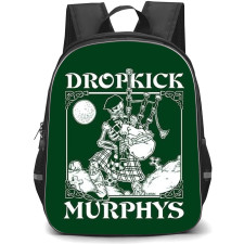 Dropkick Murphys Backpack StudentPack - Dropkick Murphys Play Crack The Sky Album Logo On Green Background