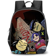 Gorillaz Backpack StudentPack - Gorillaz Taking Selfie Illustration Art Poster