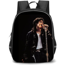 Michael Jackson Backpack StudentPack - Michael Jackson Singing Standing Pose Black Background
