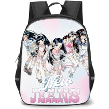 New Jeans Backpack StudentPack - New Jeans Member Anime Art Poster